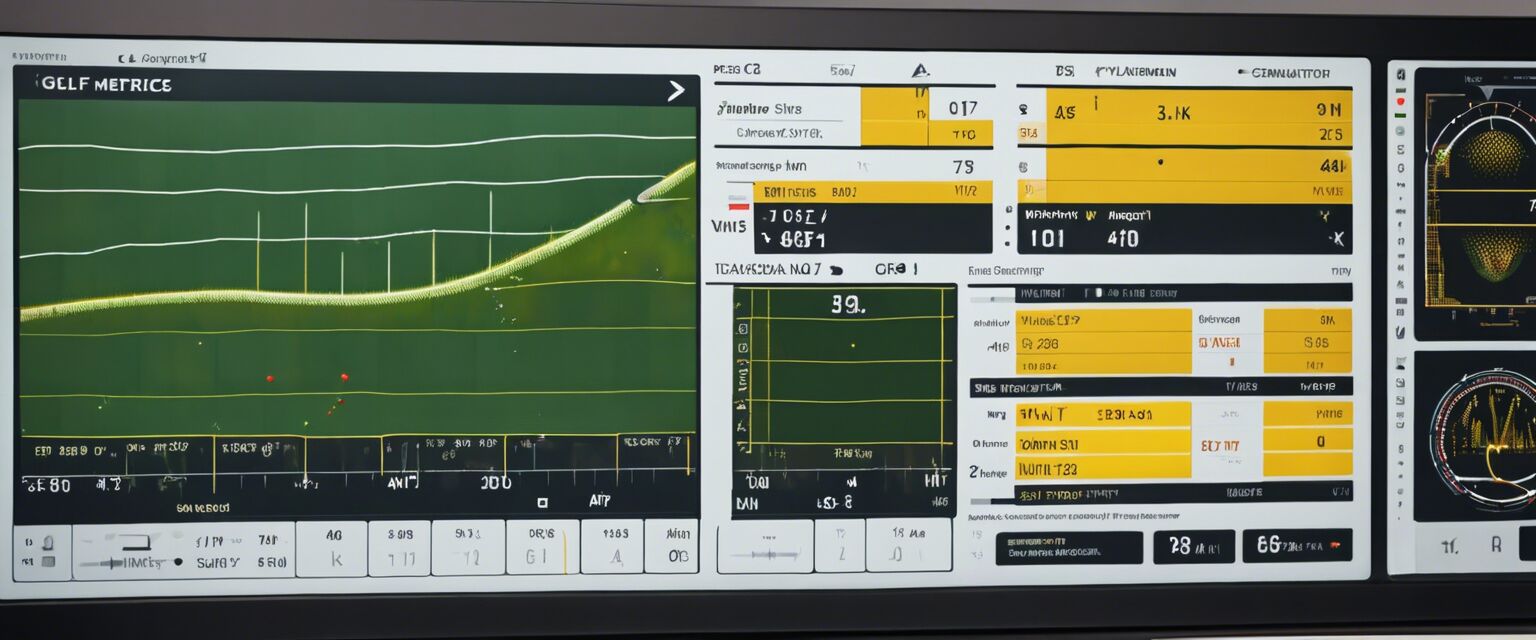 Close-up of golf swing analyzer metrics