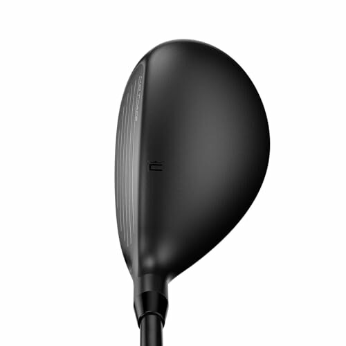 Black golf club head with sleek design