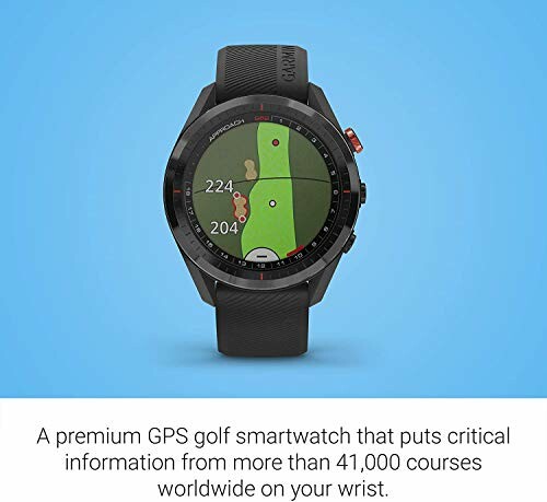 GPS golf smartwatch with course map display