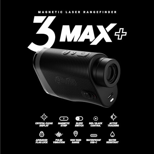 3 Max Plus magnetic laser rangefinder with features like crystal clear display and active tracking.